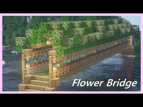 ⚒ How To Build! - Flower Bridge🌸 In Minecraft