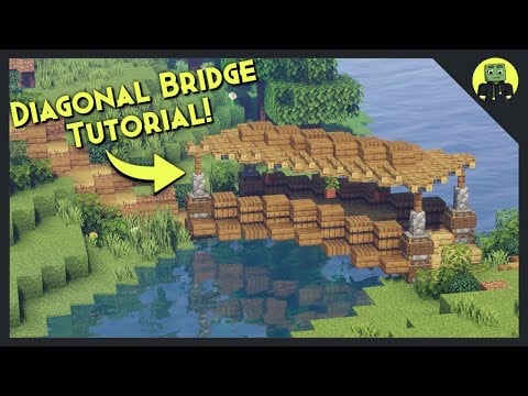 How To Build A Diagonal Bridge in Minecraft!! [Tutorial 2021]