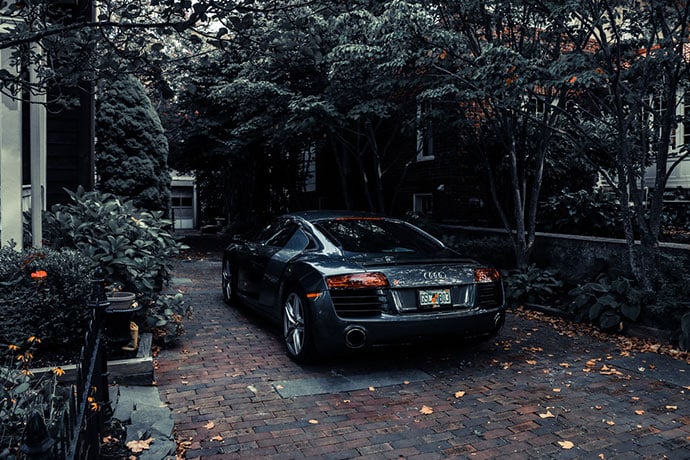 black audi car