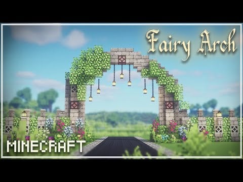 Aesthetic Tutorial Minecraft: Fairy Arch 🍄🌿✨ Fairytail Cottagecore Fairycore 🌸 Kelpie The Fox