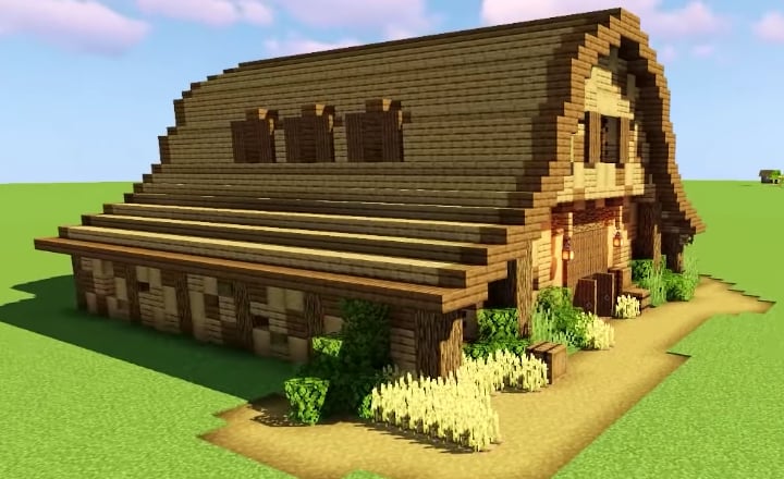 Large Barn Made From Oak and Spruce