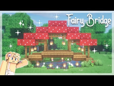 🌸 MINECRAFT Tutorial : Fairy Bridge 🌸 Aesthetic | Cottagecore | Fairycore | Cute | Minecraft 1.16.5