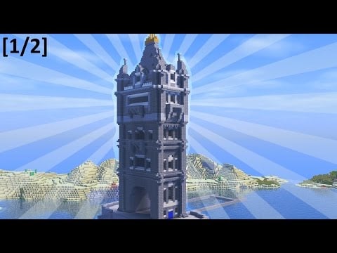 How To Build the TOWER BRIDGE in Minecraft [1/2] (CREATIVE BUILDING)