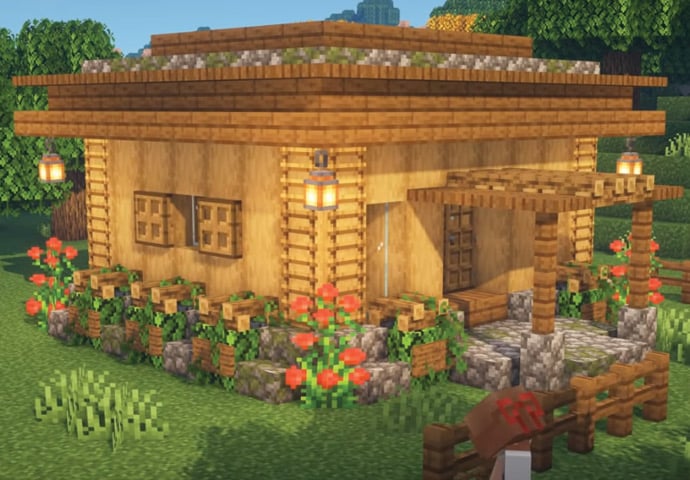 Wooden Minecraft Starter House