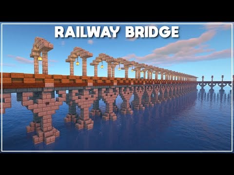 Minecraft: How to Build a Railway Bridge [Tutorial] 2020