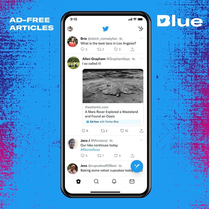 twitter blue