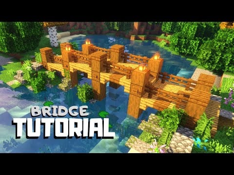 Minecraft: How to Build a Simple Bridge (Tutorial)