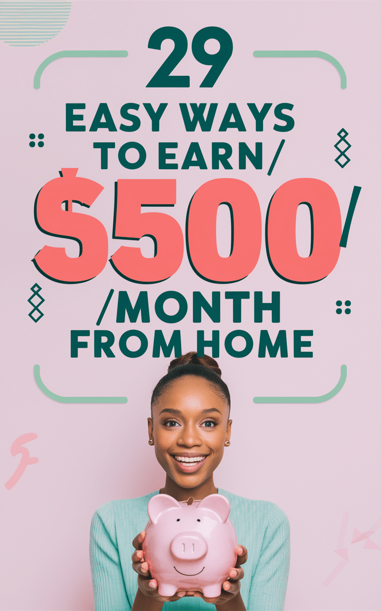 easy ways to earn $500 month from home